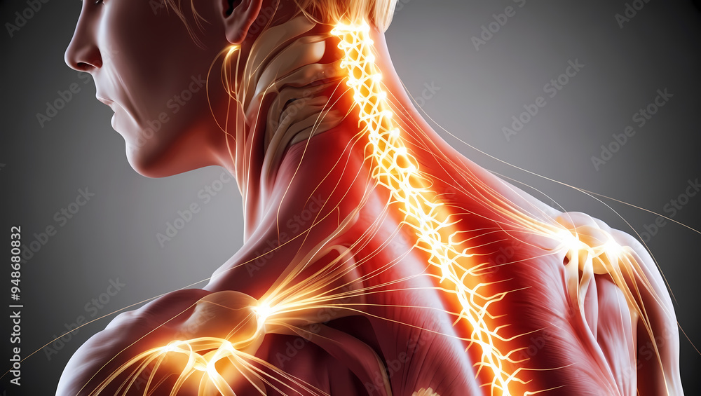 Understanding Neck Pain: Causes and Remedies : Generate AI Stock ...