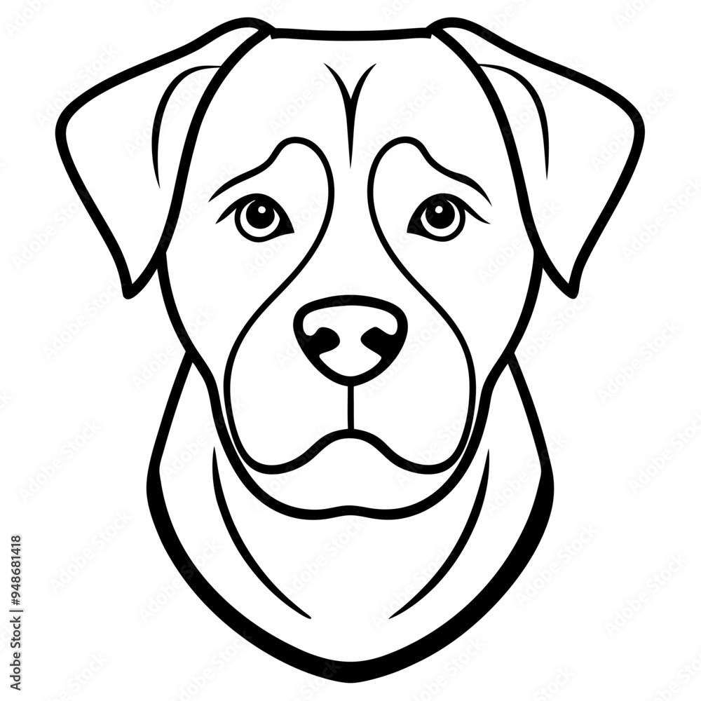 Fototapeta premium Rottweiler Vector Logo Design