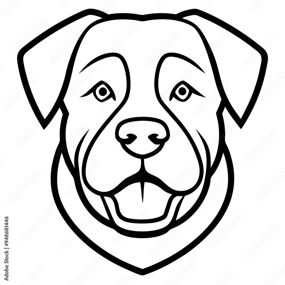 Fototapeta premium Rottweiler Vector Logo Design