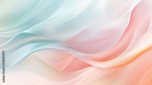 A smooth abstract background with soft pastel colors and gentle curves, creating a calming and elegant visual effect for design projects