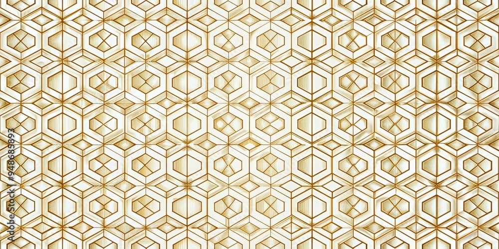 Golden Hexagon Pattern, Geometric, Abstract, Mosaic, Tile Golden Hexagon Pattern, Geometric, Abstract, Mosaic, Tile