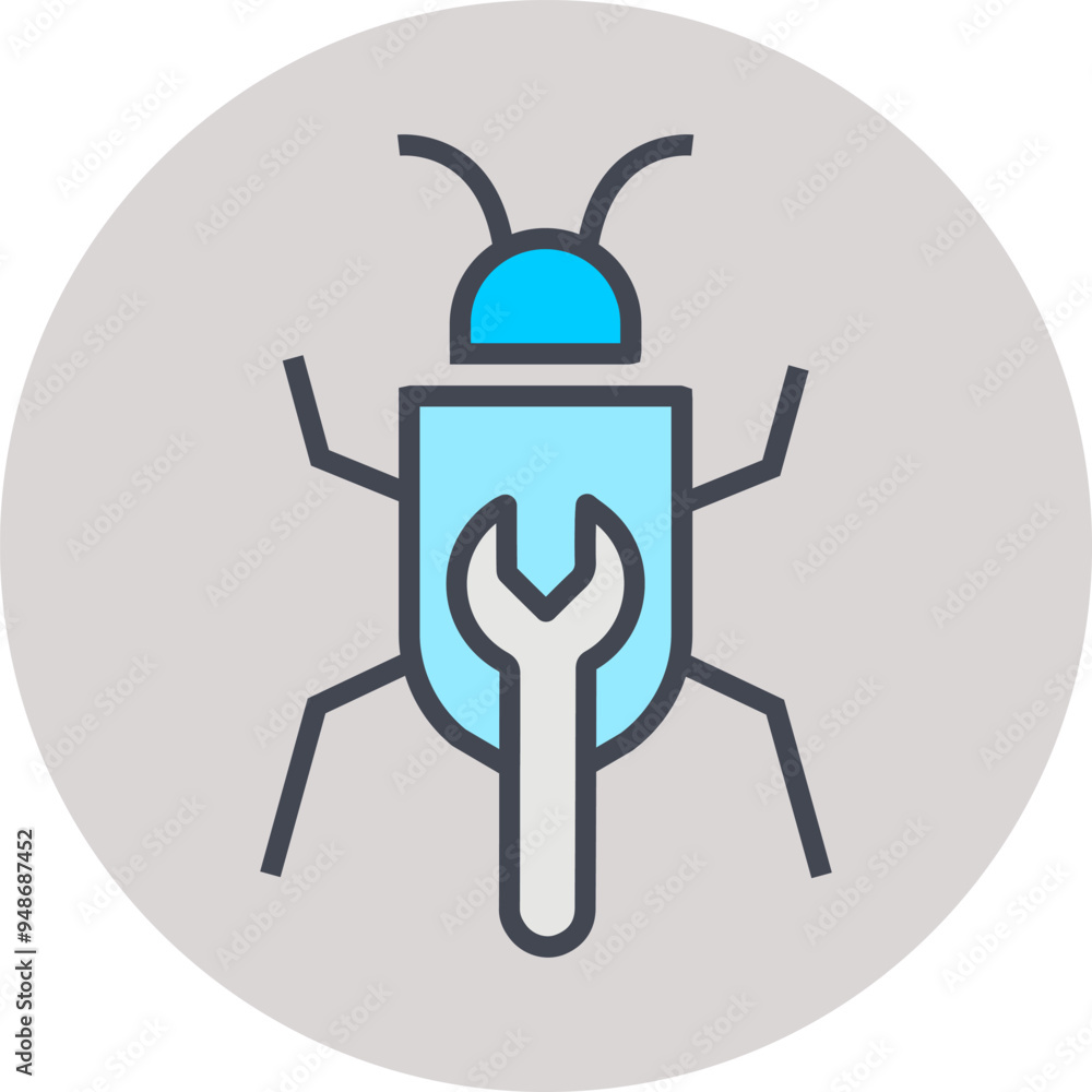 Bug Fixing Vector Icon Bug Fixing Vector Icon