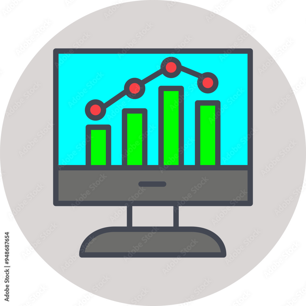 Finance Graph Vector Icon Finance Graph Vector Icon