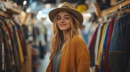 A young woman shopping 