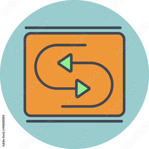 Reverse Arrow Vector Icon