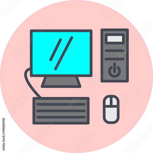 Computer Vector Icon