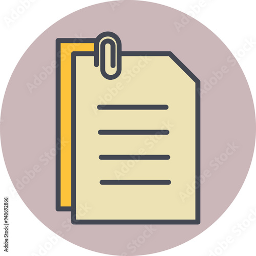 Attached Documents Vector Icon