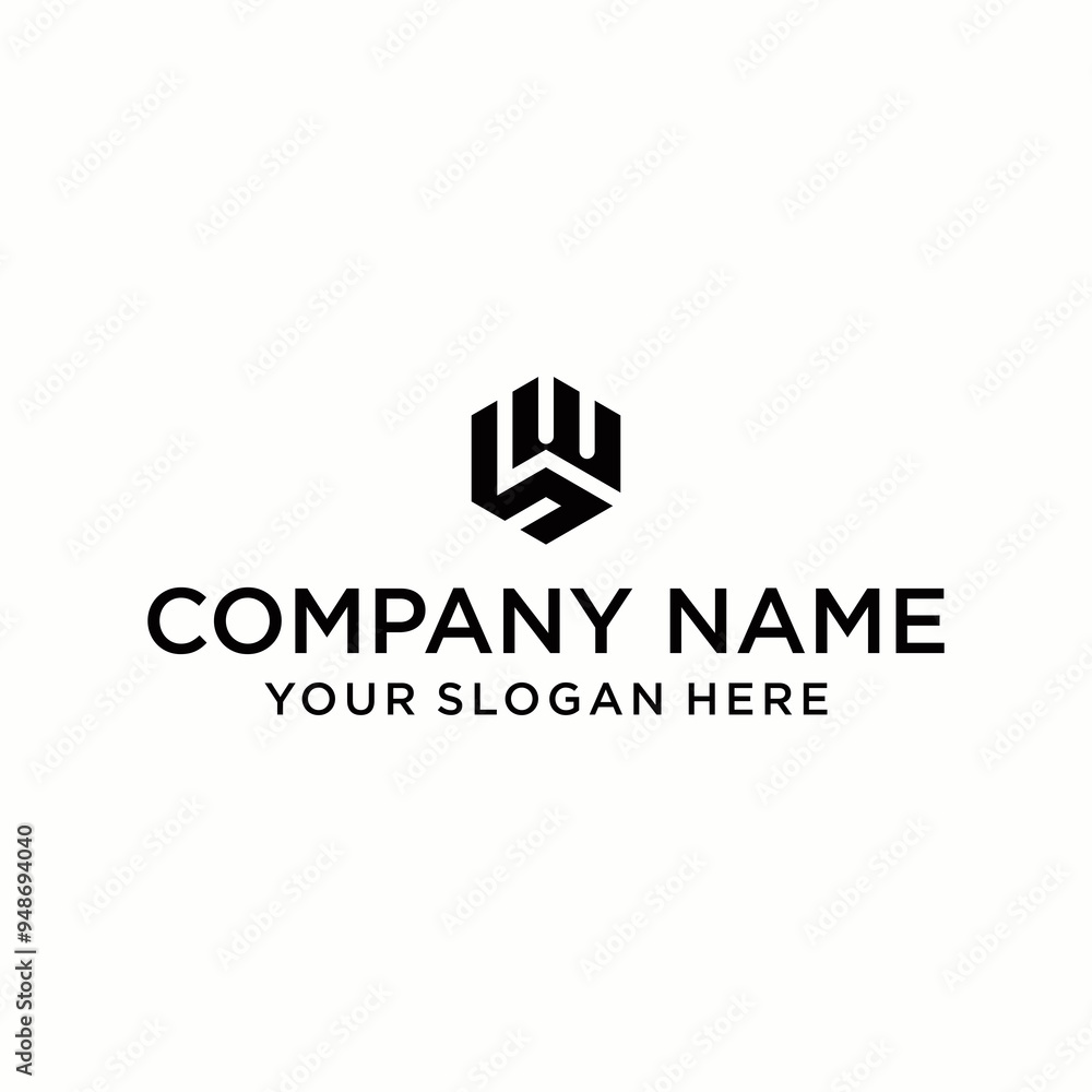 SW letter logo in the form of hexagons and cube logos with letter designs for corporate identity SW letter logo in the form of hexagons and cube logos with letter designs for corporate identity