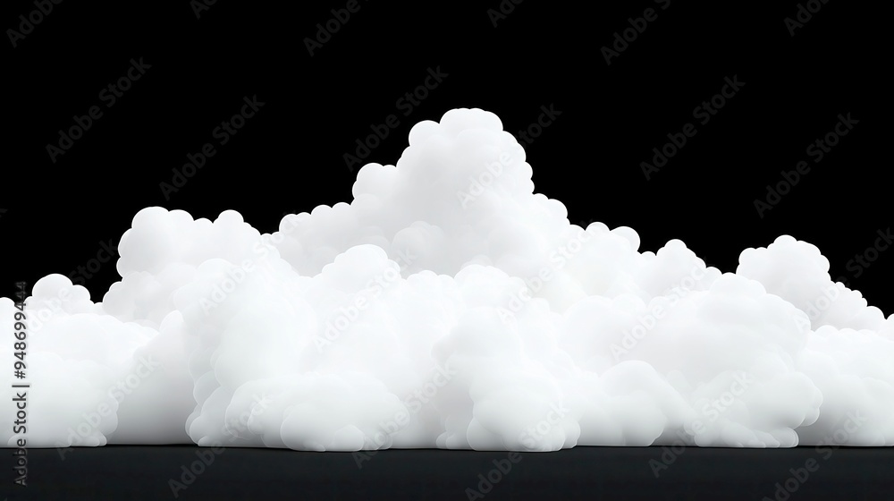 White Clouds Against Black Background, an artistic representation of fluffy white clouds contrasted with a deep black canvas, highlighting their texture and form in striking clarity. White Clouds Against Black Background, an artistic representation of fluffy white clouds contrasted with a deep black canvas, highlighting their texture and form in striking clarity.