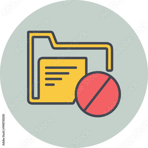 Block Folder Vector Icon