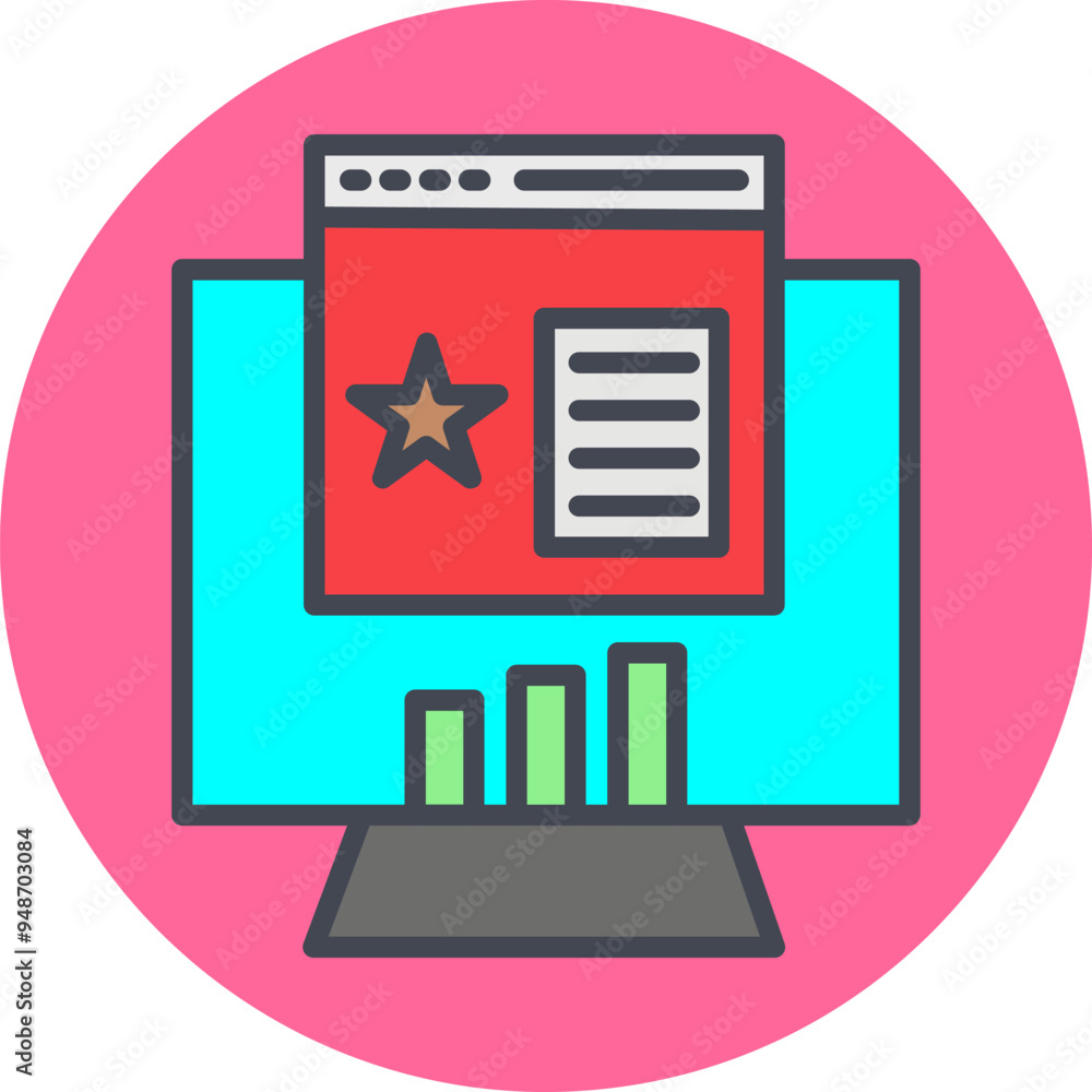Obraz premium Rank Website Vector Icon