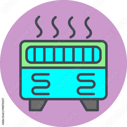 Convection Heater Vector Icon