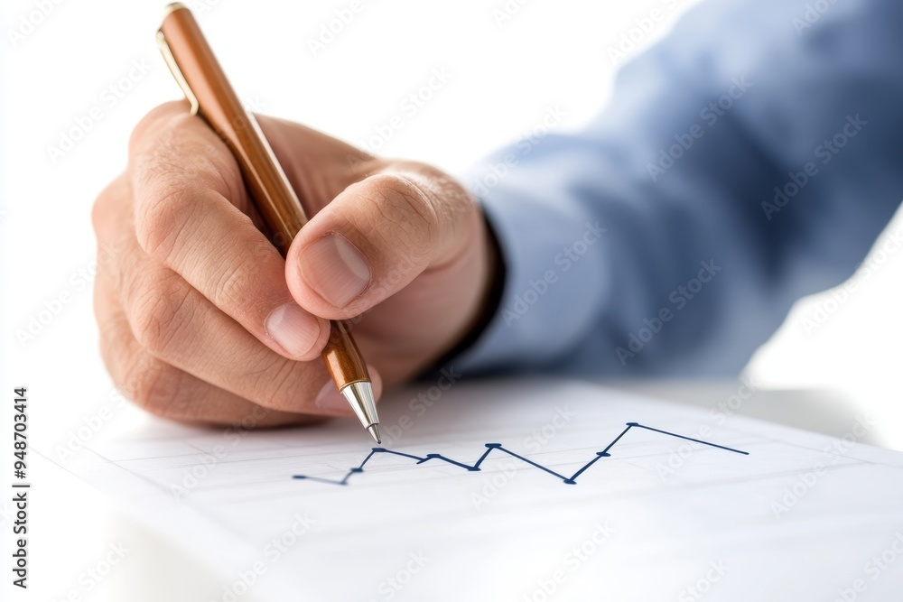 Close-up of a hand drawing a line graph on a transparent board, showing the growth and potential of a new business venture. Close-up of a hand drawing a line graph on a transparent board, showing the growth and potential of a new business venture.