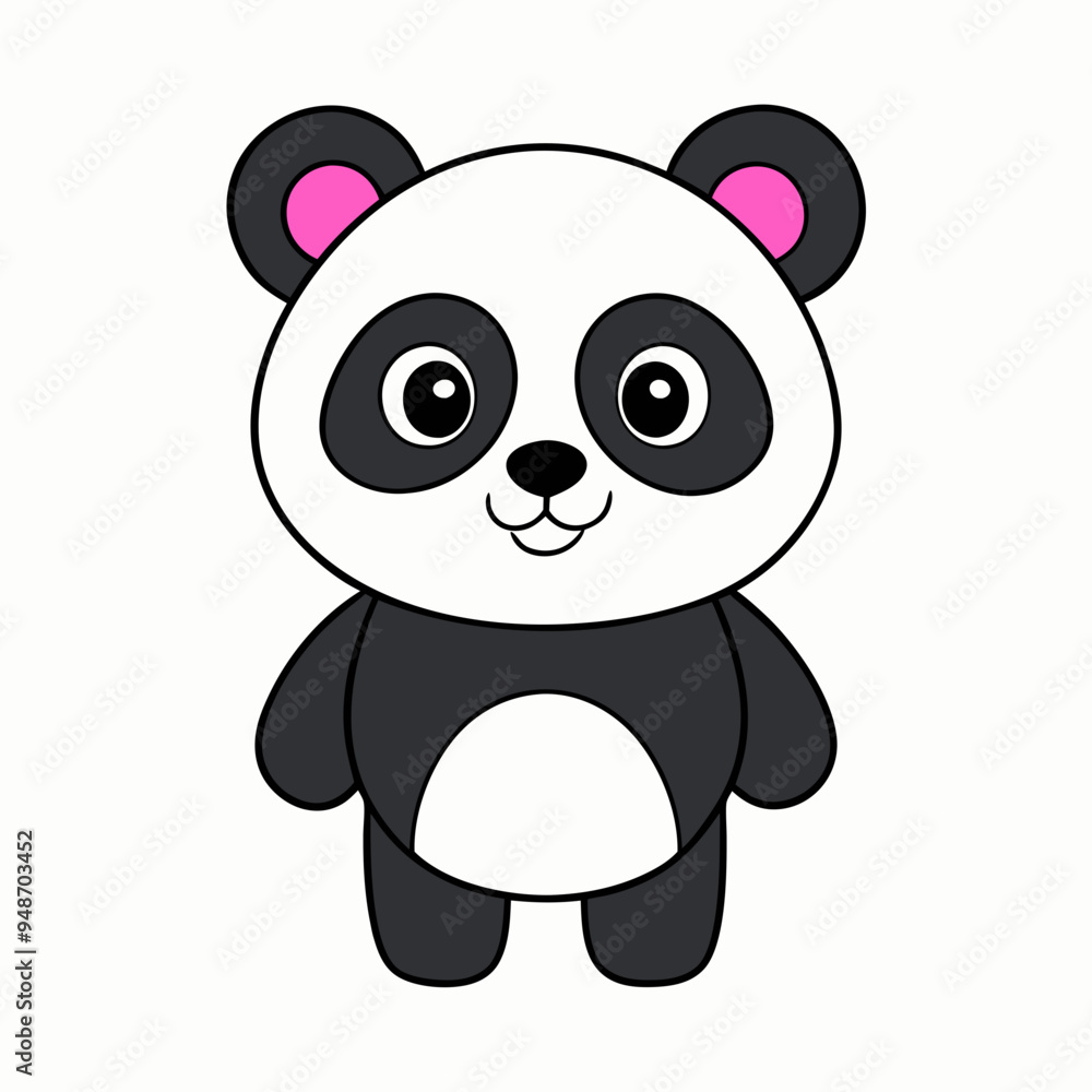 Naklejka premium cute panda