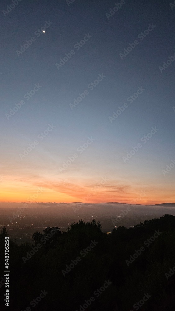 sunset in the mountains