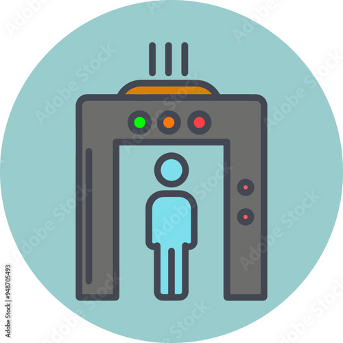 Airport Security Vector Icon