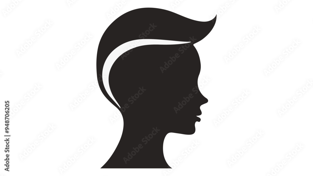 silhouette of a woman with fashion hairstyle silhouette of a woman with fashion hairstyle