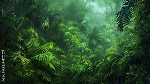 Lush green forest wallpaper