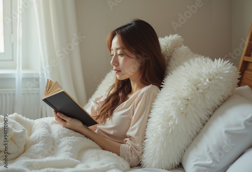 Reading a Book in Bed