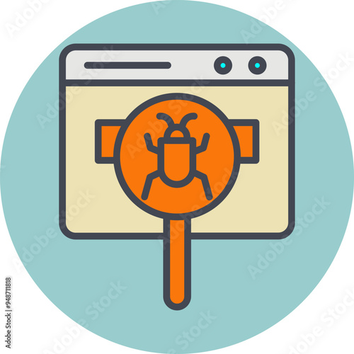 Web Bug Vector Icon