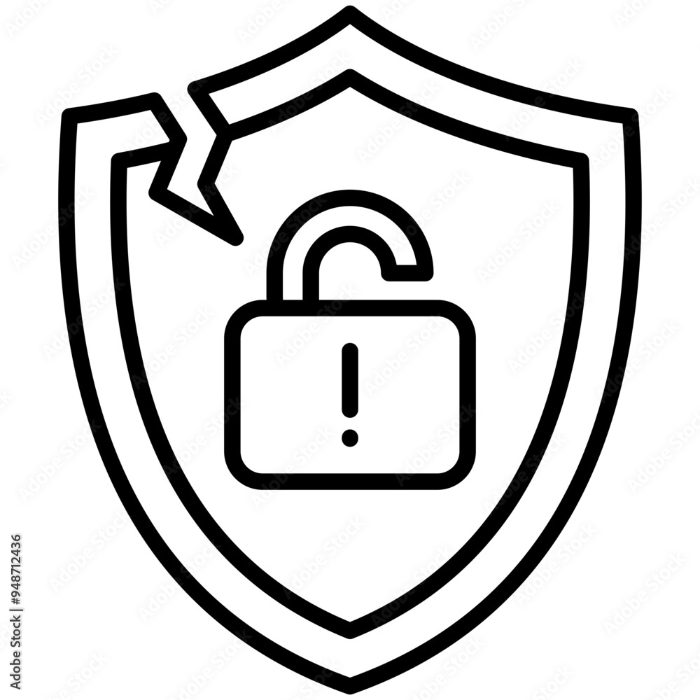 Security Breach Icon Security Breach Icon