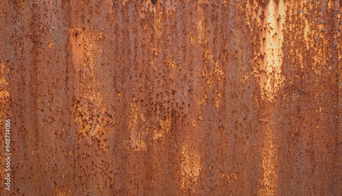 Rusted metal surface with a textured pattern and a reddish-brown color.