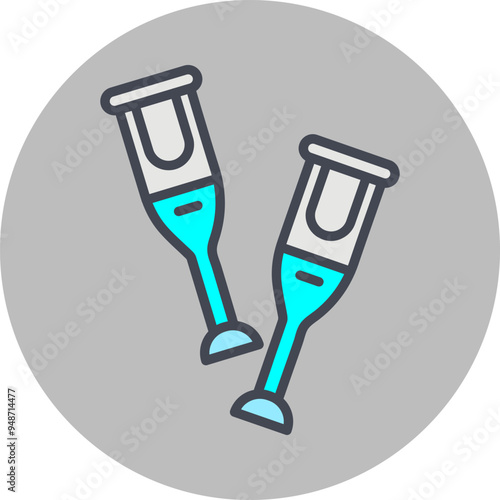 Crutches Vector Icon