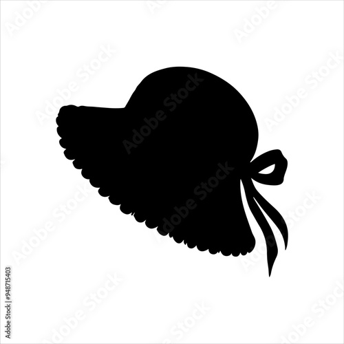 Bonnet hat silhouette vector illustration design on white background.