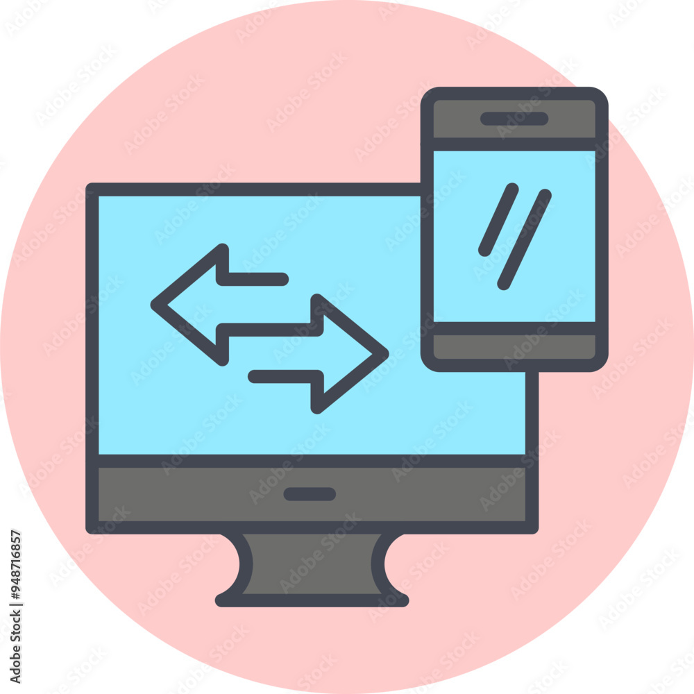 Data Synchronization Vector Icon Data Synchronization Vector Icon