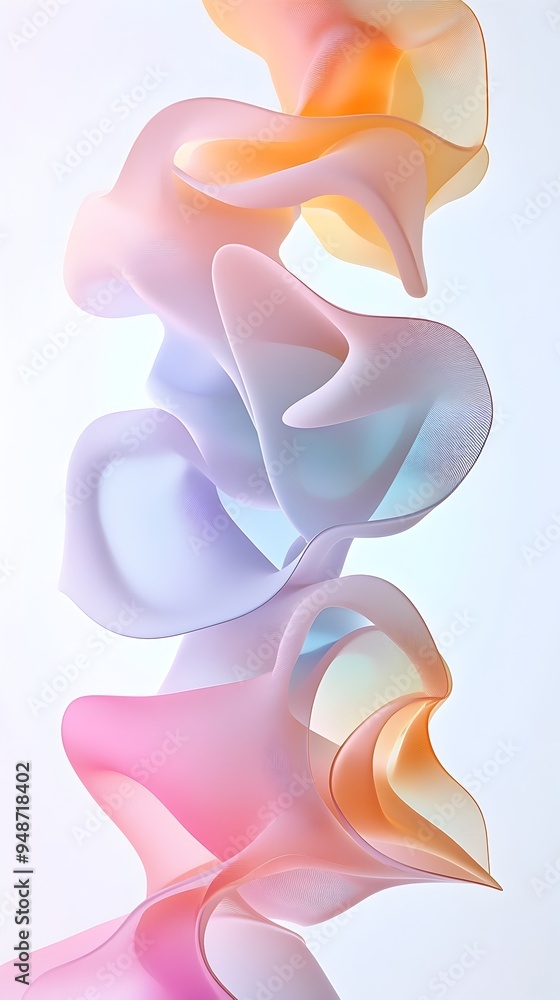Harmonious Geometric Abstractions in Soft Pastel Hues on a Clean Digital Canvas Harmonious Geometric Abstractions in Soft Pastel Hues on a Clean Digital Canvas