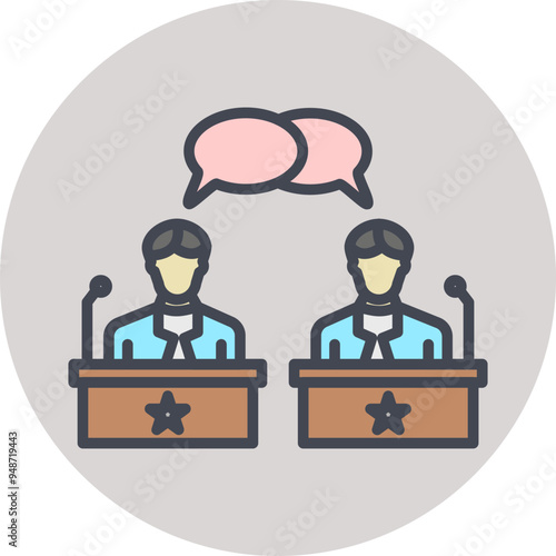 Debate Vector Icon