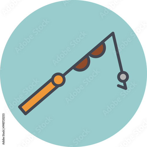 Fishing Pole Vector Icon