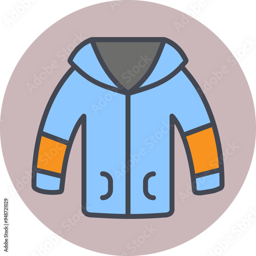 Winter Jacket Vector Icon