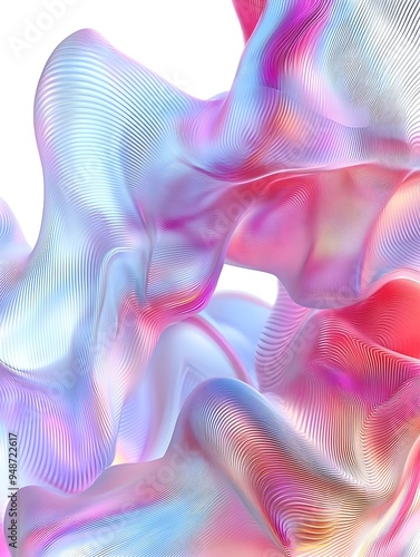 Mesmerizing Abstract Digital Waveform Pulses in Vibrant Contrasting Hues