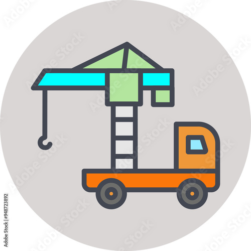 Lifter Crane Vector Icon