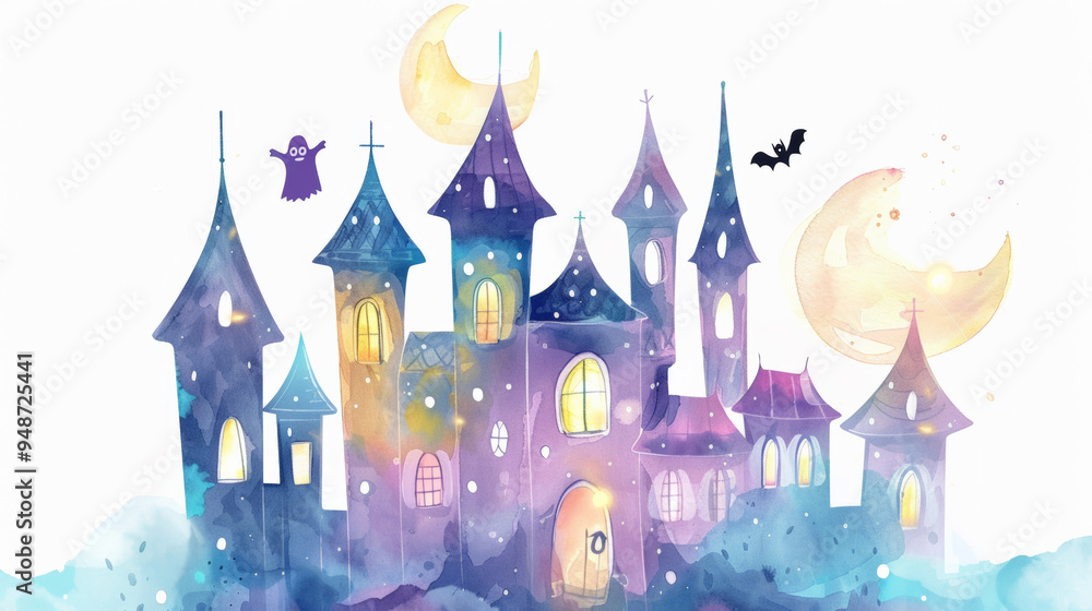 A small, whimsical castle with rounded towers and a soft pastel glow. A small, whimsical castle with rounded towers and a soft pastel glow.
