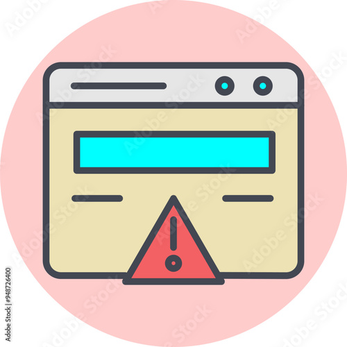 Web Error Vector Icon