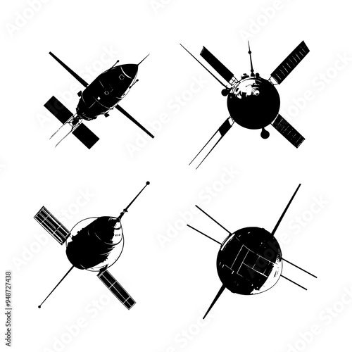 vector silhouette of a Orbital Spacecraf  photo