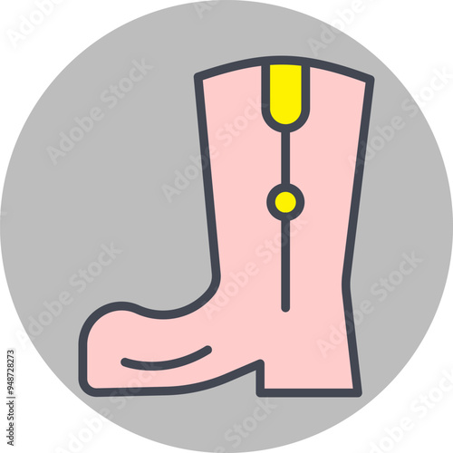 Cowboy Boot Vector Icon