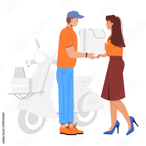 A flat illustration of order received

