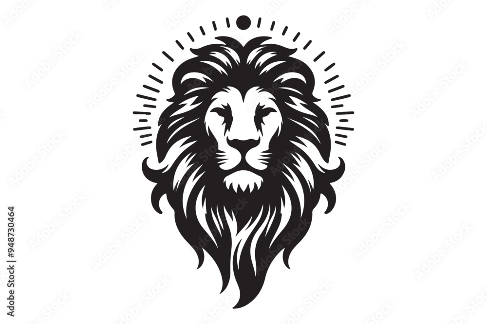 lion head silhouette vector illustration lion head silhouette vector illustration