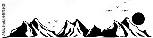 Mountain SVG vector cut file for cricut and silhouette