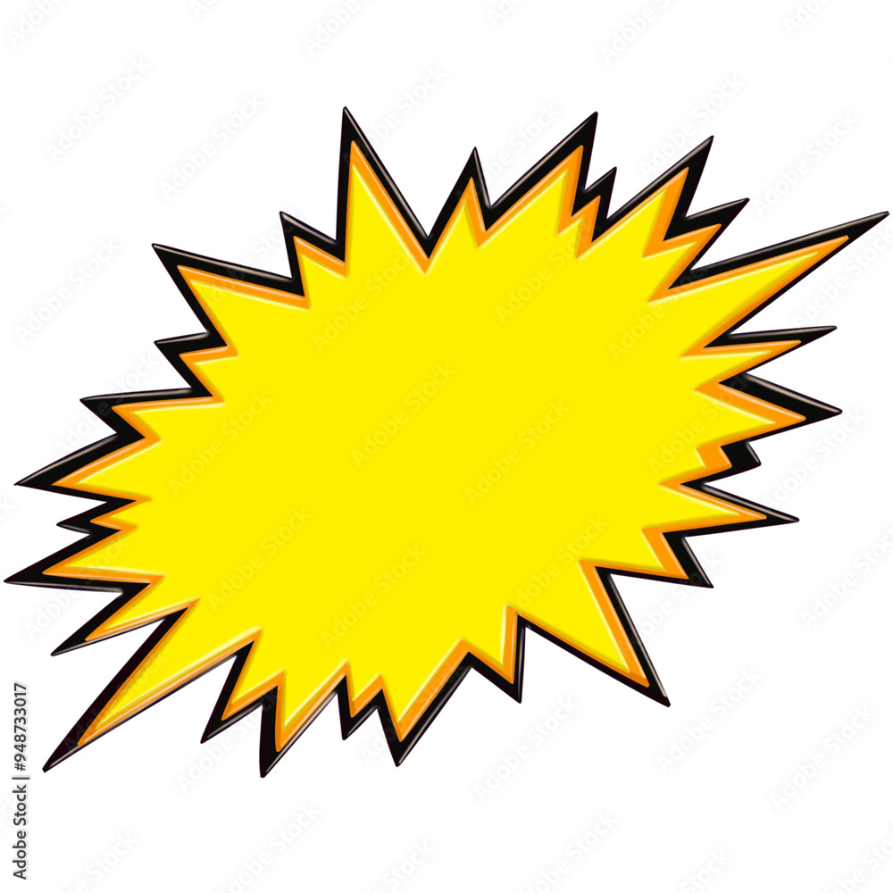 Fototapeta premium Comics speech bubble for text pop art design. White empty dialog cloud for text message halftone shadow. Comics sketch explosion star splash comic book text. 