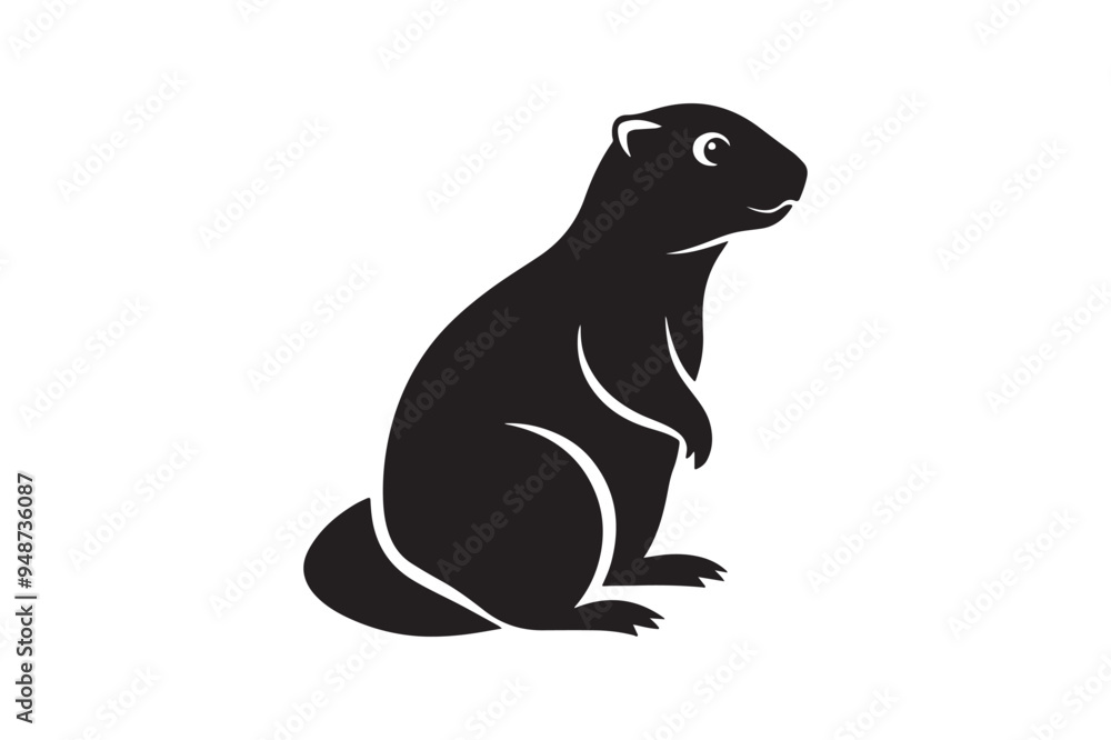Prairie Dog silhouette vector illustration Prairie Dog silhouette vector illustration