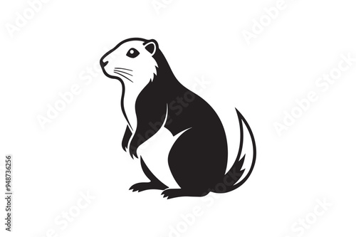 Prairie Dog silhouette vector illustration