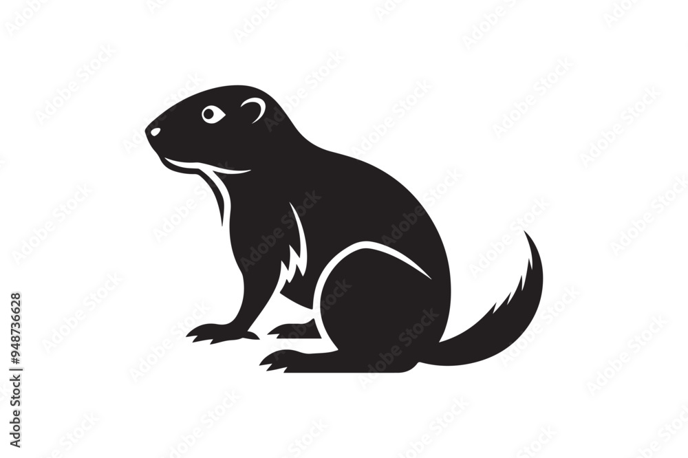 Prairie Dog silhouette vector illustration Prairie Dog silhouette vector illustration