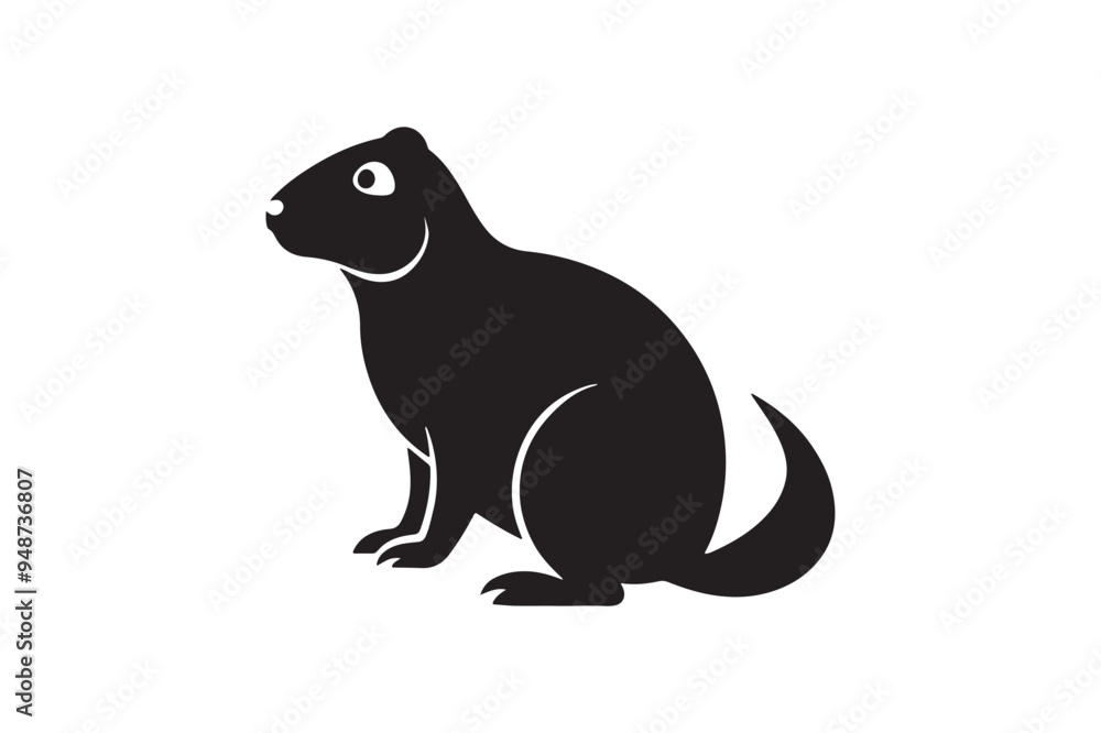 Prairie Dog silhouette vector illustration Prairie Dog silhouette vector illustration