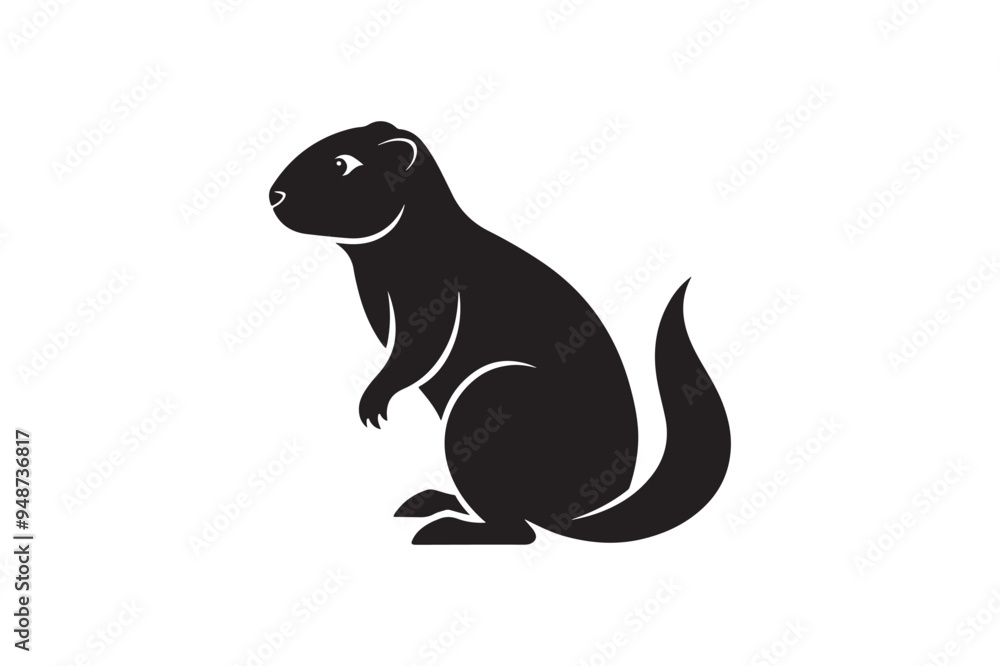 Prairie Dog silhouette vector illustration Prairie Dog silhouette vector illustration