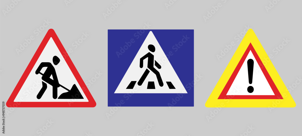Road signs, vector illustration, signs, street symbol, 10EPS Road signs, vector illustration, signs, street symbol, 10EPS