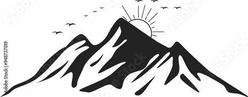 Mountain SVG vector cut file for cricut and silhouette